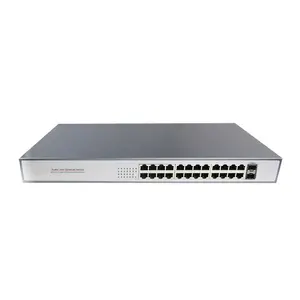 Interruptor de 24 puertos Gigabit POE, interruptor de fibra IEEE 802,3 sfp