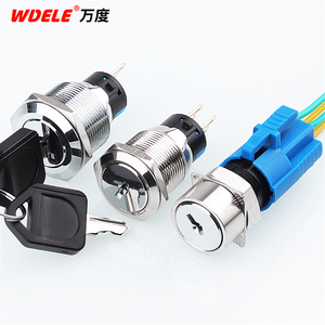 19mm <strong>Key</strong> Switch 3-pin 6-pin 1NO1NC 2NO2NC 3 Position 3~250VAC/DC Mechanical <strong>Key</strong> Remote Control Switch - Product Image 2