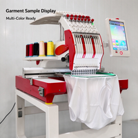 Machine à broder monotête professionnelle avec 15 aiguilles pour le travail de patchs et d'appliques