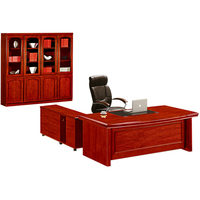 Table de bureau de direction moderne de luxe A-29 avec fonction extensible, design en placage traditionnel, construction en bois de qualité commerciale
