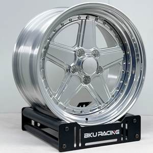 Jantes forgées Bku en 2 parties, 16, 17, 18 pouces, 5x112, jantes en alliage polies sur mesure à rebord profond pour <span class=keywords><strong>Mercedes</strong></span> <span class=keywords><strong>W124</strong></span> W126 W140 W201 190e - Product Image 5