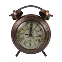 Horloge de Table en forme de roue, horloge de bureau, Design en acier inoxydable, finition Antique peinte, plusieurs modèles