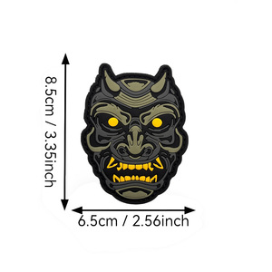Máscara japonesa Hannya bordada 3D lentejuelas PVC Iron-On prenda parche brazalete <span class=keywords><strong>moral</strong></span> insignia - Product Image 6