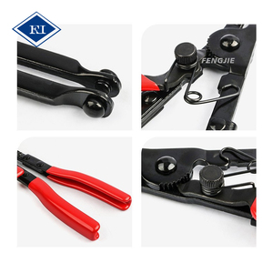 <span class=keywords><strong>Pince</strong></span> de démontage de collier de serrage en C pour tuyau d'échappement à bec extra long en acier au carbone robuste pour moteurs PSA Citroën Peugeot Renault - Product Image 5