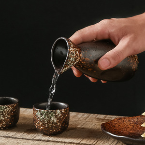 Phong cách Nhật Bản Sake Ware Sake nồi ochoko Ly Ly tokkuri chai Carafe Nhật Bản SAKI cup truyền thống Gốm Sake Set - Product Image 2