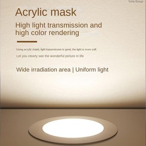 6W-24W Three-Color IP65 90mm LED Wall Embedded Ceiling <b>Light</b> for Home Office & Hotel <b>Small</b> Panel Lighting - Product Image 1