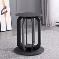 Base de table ronde en marbre/roche, style nordique, pied en acier inoxydable, vente en gros directe d'usine