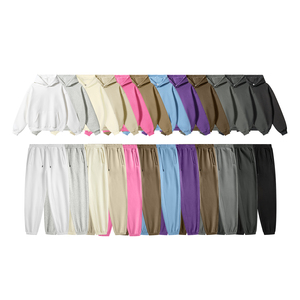 Tùy Chỉnh Người Đàn Ông Của Thể Thao Phù Hợp Với Bông <span class=keywords><strong>Polyester</strong></span> Lông Cừu Mùa Đông Ấm Áp Áo Len Áo Hoodie Lỏng Thể Thao Áo Thun Hoodie Set - Product Image 3