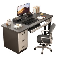 Ensemble bureau et chaise de bureau moderne et minimaliste, poste de travail pour salle à manger, bureau d'ordinateur avec tiroirs, bureau pour chambre à coucher