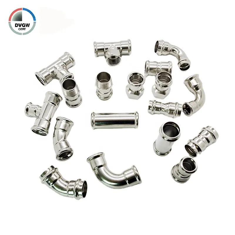 DVGW 304/316 Stainless Steel Press Fittings for water pipeline