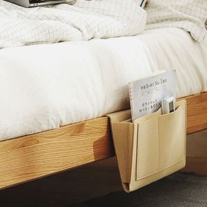 YY Felt Sofa Armrest <b>Hanging</b> <b>Storage</b> Bag Remote <b>Wall</b>-mounted <b>Storage</b> Bag Bedside <b>Storage</b> Bag for Bedroom - Product Image 2