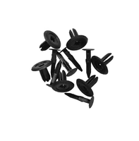 Nouveaux clips de fixation noirs en plastique à pousser pour garnitures de carrosserie automobile, rivets de panneau de véhicule, tête 9 mm, base 17 mm, tige 13 mm