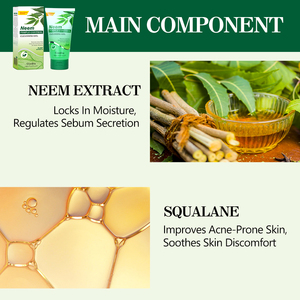Fabricación Neem Face Cleans Wash Facial Oil-Water Balance Calmante Piel Suavizante Reparación Limpieza Face Wash Gel <span class=keywords><strong>para</strong></span> mujeres - Product Image 5