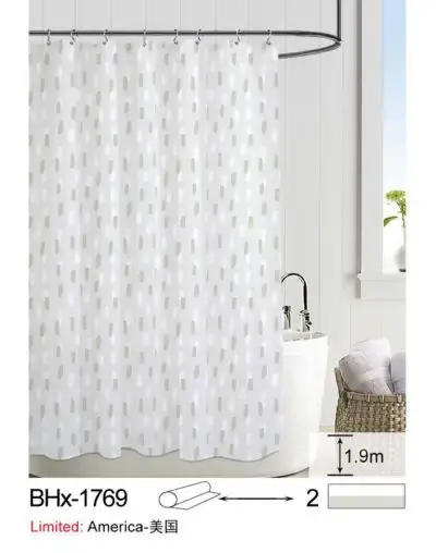 Chinese Manufacture Curtain for Bathroom rug set Printed Bath Curtain Shower Curtain Set in stock
