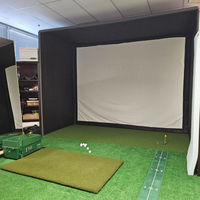 Simulateur de golf PGM personnalisable pour intérieur/extérieur avec filets de taille personnalisée, cadre d'écran de frappe pour l'entraînement