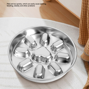 Mangkuk hewan peliharaan baja tahan karat mangkuk anjing antilicin antilicin mangkuk makanan lambat khusus - Product Image 2