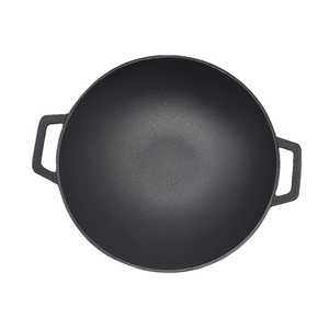 <span class=keywords><strong>Wok</strong></span> de Hierro Fundido de Alta Calidad y Resistente de 36 cm con Dos Asas de Bucle - Product Image 1