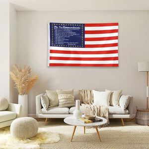 The Ten Commandments <b>Flag</b> 3x5 Ft with Brightly Colored Brass Grommets 100D Polyester Outside Banner Decor - Product Image 2