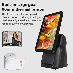 All-in-One Double Touch Screen POS Machine Intel Pentium Android 13.0 15.6-Inch Black 4GB RAM 64GB SSD NFC USB Thermal 3-Year - Product Image 6