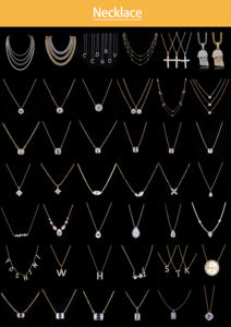 Collar de Oro Amarillo Sólido de 14K con Diseño de Alta Calidad y Diamante de Laboratorio con Inicial del Alfabeto - Product Image 4