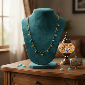 โอปอลหินวางและเสน่ห์ดาวตุรกีขายส่ง Handcrafted สร้อยคอเงิน 925 ขายส่งเครื่องประดับ - Product Image 3