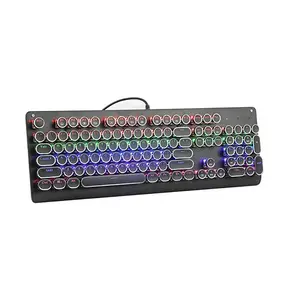 E-YOOSO K600 interrupteur bleu 104 touches led rétroéclairé machine à écrire clavier rétro pc gamer clavier mécanique de jeu