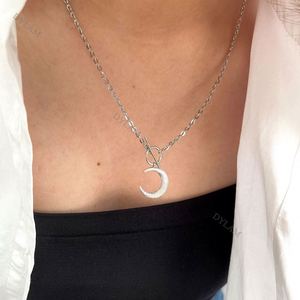 Dylam Customizable Tiny Moon Pendant Necklace 925 Sterling <b>Silver</b> Dainty Personalized Moon <b>Choker</b> Neckla - Product Image 5