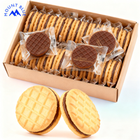 Délicieux biscuits croustillants fourrés au chocolat, personnalisables, au goût sucré, fraîchement cuits, emballés individuellement