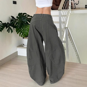 Nouveau modèle 2026 – <span class=keywords><strong>Jean</strong></span> bootcut <span class=keywords><strong>taille</strong></span> <span class=keywords><strong>haute</strong></span> chic pour filles, style streetwear américain, vert <span class=keywords><strong>militaire</strong></span>, coupe amincissante et drapé - Product Image 1