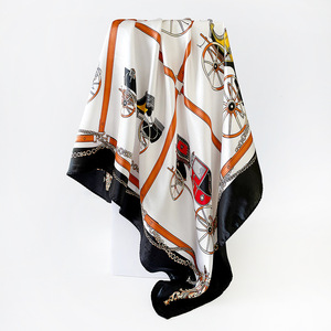 Nuevo Pañuelo Cuadrado Versátil con Patrón de Cadena, Estilo Vintage de Alta Gama, 90 <span class=keywords><strong>x</strong></span> 90 cm, Pañuelo Estampado para <span class=keywords><strong>Mujer</strong></span>, Venta al Por Mayor - Product Image 6