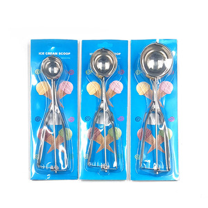 Stainless Steel Ice Cream Scoop Set Measuring Spoon Easy Release For Dessert Serving - Product Image 4