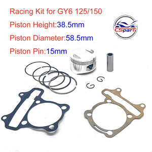 Kit de joint de segment de Piston Big Bore 58.5MM GY6 150CC pour Honda 1P57QMJ Kinroad Jonway Kazuma <span class=keywords><strong>KYMCO</strong></span> Scooter <span class=keywords><strong>Quad</strong></span> Buggy <span class=keywords><strong>pièces</strong></span> - Product Image 2