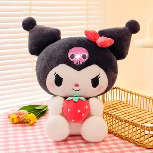 Nuevo Sanrioed dibujos animados Kuromi My Melody Cinnamoroll Pochacco fresa lindo abrazo muñeco de peluche juguetes para niños regalo sorpresa