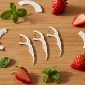 Hilo Dental Biodegradable Ecológico OEM, Palillos de Hilo Dental Compostables con Sabor a Menta y Carbón de <span class=keywords><strong>Bambú</strong></span> para la Limpieza Dental - Product Image 1