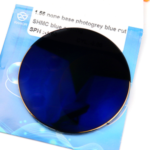 1.56 ống kính quang học uv420 màu xanh cắt lớp phủ không có màu cơ bản shmc photochromic màu xám mắt ống kính - Product Image 1