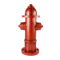 Pièce décorative en forme d'hydrant rouge en résine, style artistique peint à la main, décoration pratique, convient à une utilisation en extérieur, distinctif