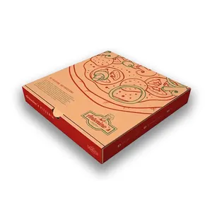 2024 özel Logo taşınabilir kalın geri dönüşümlü oluklu teslimat pişirme Pizza kutu