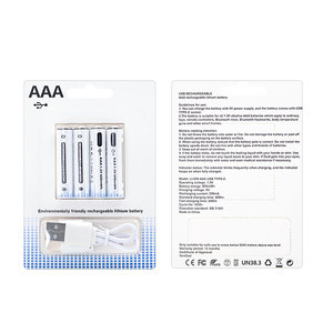 Baterí<span class=keywords><strong>a</strong></span> <span class=keywords><strong>recargable</strong></span> de litio con logotipo impreso, 1,5 v, AAA, USB, 1,5 v, <span class=keywords><strong>Triple</strong></span> <span class=keywords><strong>A</strong></span>, Puerto tipo c, aa - Product Image 3
