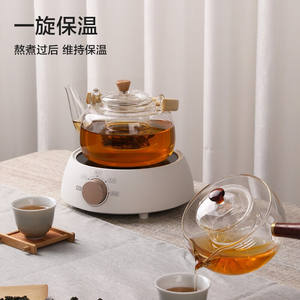 Plaque chauffante électrique en céramique Supor, mini chauffe-thé portable, commande par bouton, brûleur unique, surface en verre céramique - Product Image 4