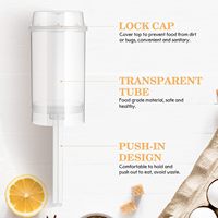 Récipients en plastique push-up transparents de forme ronde avec couvercles Bâtons de base