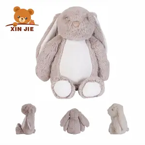 灰色坐兔长耳玩具毛绒动物玩具