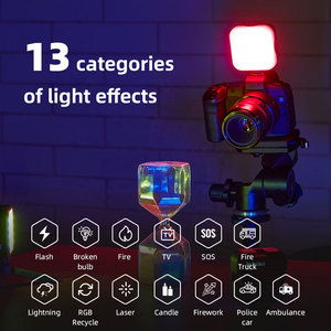 DF Wholesale LED6R 6Bi 6W RGB Luz LED para Cámara de Video, 13 Efectos FX, Batería Recargable, Luz de Relleno para Fotografía, Luz para Cámara L - Product Image 2
