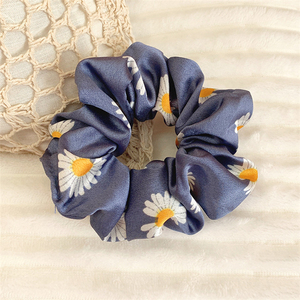 Chouchou élastique Style français pour femmes, 1 pièce, accessoire cheveux Vintage et élégant, bandes florales, accessoire pour dames - Product Image 6