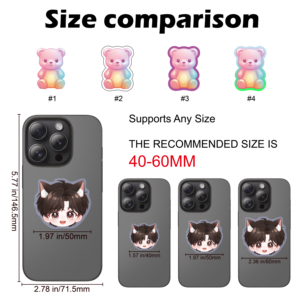 Soporte de teléfono móvil personalizado de fábrica con diseño lindo Acrílico Teléfono Poppings Socket Custom Phone Grip <span class=keywords><strong>TikTok</strong></span> - Product Image 4
