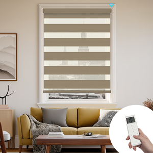 SAMADHI Electric Blind Sheer Elegance Blind Roll up Shade Motorized Silhouetter Blind Sheer Shade Remote Silhouetter - Product Image 1