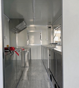 Nuevo Camión de Comida Móvil Retro Moderno, Remolque de Comida de Acero Inoxidable, Lámina Galvanizada, Fibra de Vidrio y Aluminio, Venta al Por Mayor - Product Image 4
