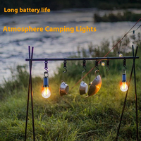 Usine En Gros IP65 Étanche Solaire Charge LED Tente Camping Lanterne Atmosphérique Tungstène Ampoule Suspension