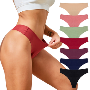 4 Schichten Calcinha Fio Dental Nahtlose auslaufs ichere Riemen für Frauen Menstruation mit niedriger Taille Nahtlose Unterwäsche Zeitraum Höschen - Product Image 1