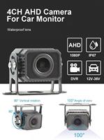 4 canaux 10.36 pouces écran partagé voiture MP4 DVR enregistreur moniteur AHD caméra de recul avant système de sécurité camion/bus