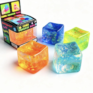 Puzzle en cube de maltose scintillant Aurora transfrontalier, bloc de glace TPR de décompression, jouet à pétrir musical en maltose - Product Image 2